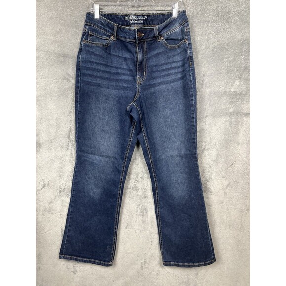 Maurices Women's 16 REG Dark Wash High Rise Curvy Bootcut Jeans M - Picture 1 of 16